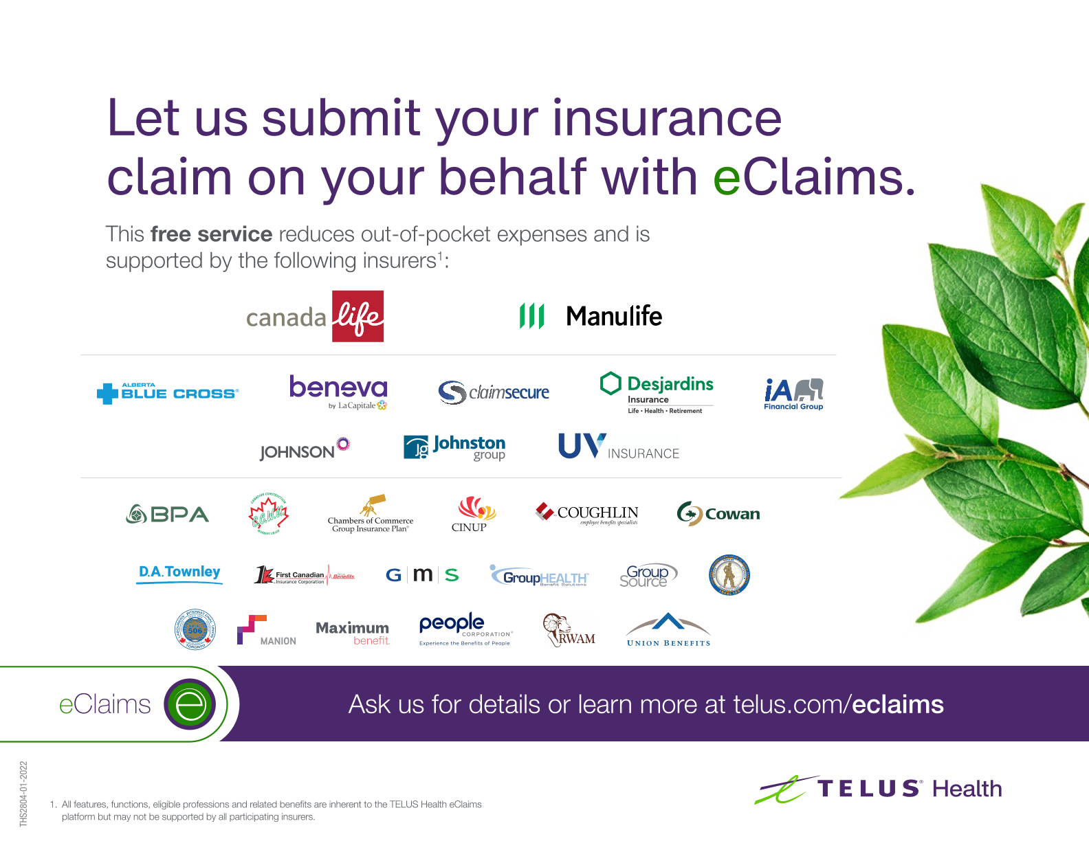 Participating insurers for eClaims